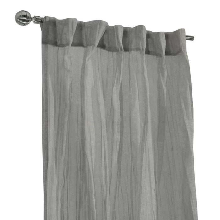 Habitat Paloma Sheer Dual Header Stylish and Functional Curtain Panel Grey