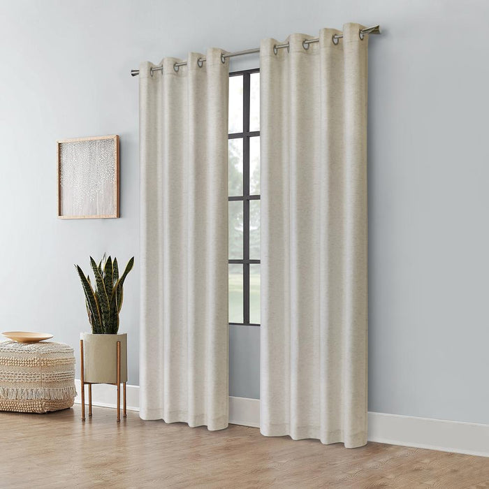 Habitat Ashcroft Light Filtering Exclusive Weave Grommet Curtain Panel Linen