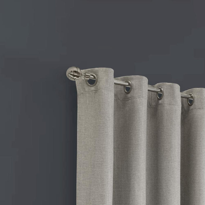 Thermaplus Zoey Room Darkening Window Treatment Grommet Curtain Panel for Bedroom Livingroom Grey