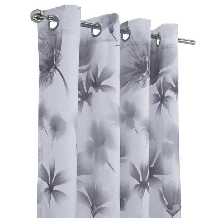Habitat Ophelia Light Filtering Window Treatment Grommet Curtain Panel for Bedroom Livingroom White Grey