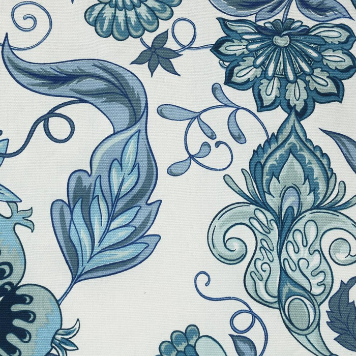 Habitat Jacobean Garden Light Filtering Window Treatment Dual Header Valance 52" x 15" for Bedroom Livingroom Blue