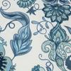 Habitat Jacobean Garden Light Filtering Window Treatment Dual Header Valance 52" x 15" for Bedroom Livingroom Blue