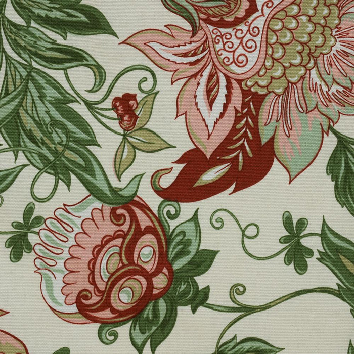 Habitat Jacobean Garden Light Filtering Window Treatment Dual Header Valance 52" x 15" for Bedroom Livingroom Red