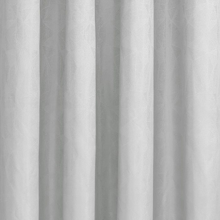 Thermaplus Margot 100% Blackout Subtle Textured Geometric Pattern Grommet Curtain Panel White