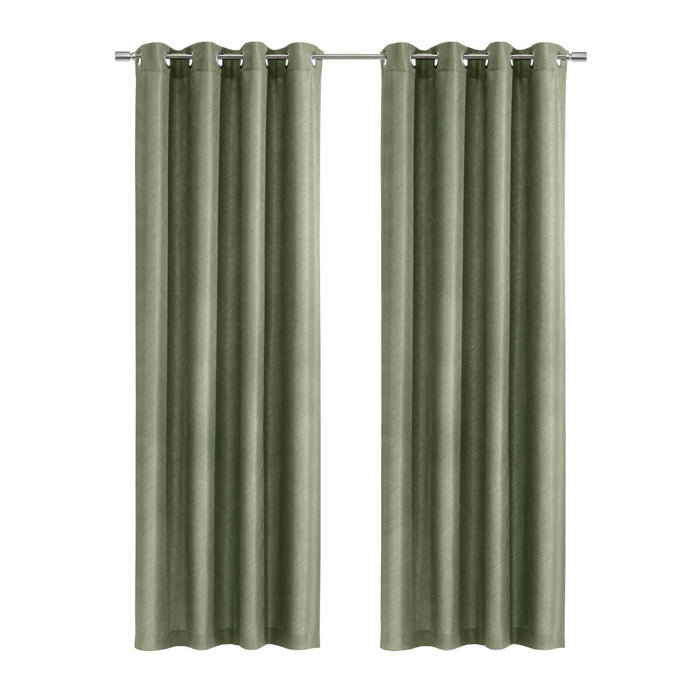 Habitat Abstract Light Filtering Energy Efficeint Grommet Curtain Panel for Windows Green