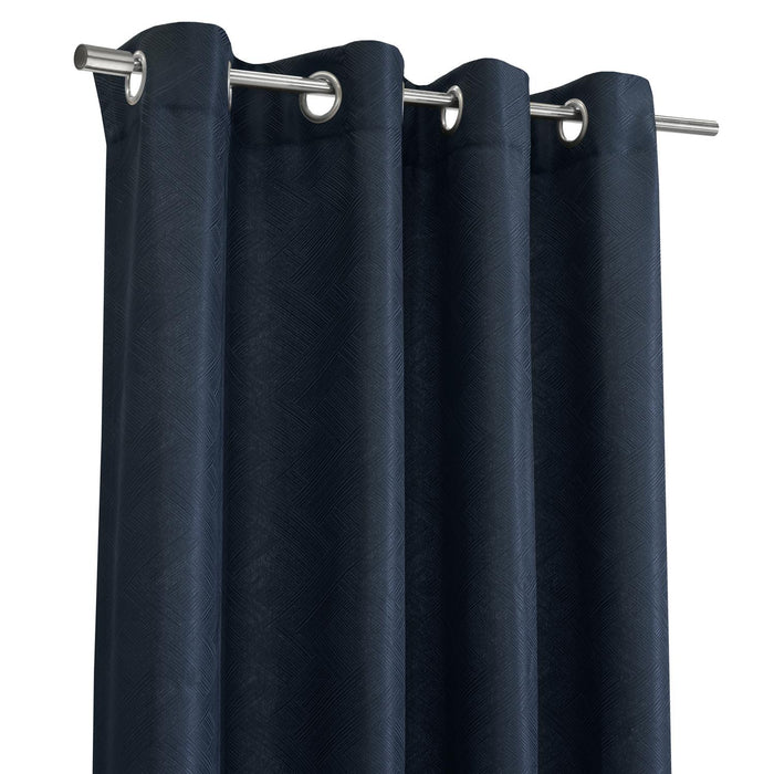 Habitat Abstract Light Filtering Energy Efficeint Grommet Curtain Panel for Windows Navy
