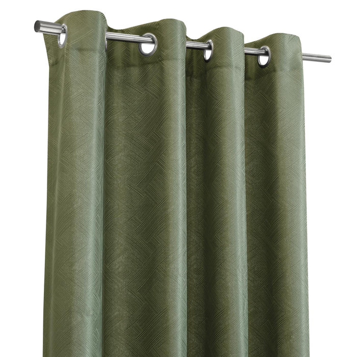 Habitat Abstract Light Filtering Energy Efficeint Grommet Curtain Panel for Windows Green