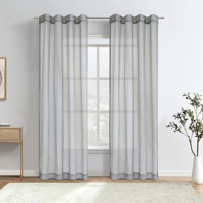 Habitat Luna Light Filtering Grommet Lightweight Solid Dolly Fabric Curtain Panel for Livingroom Grey