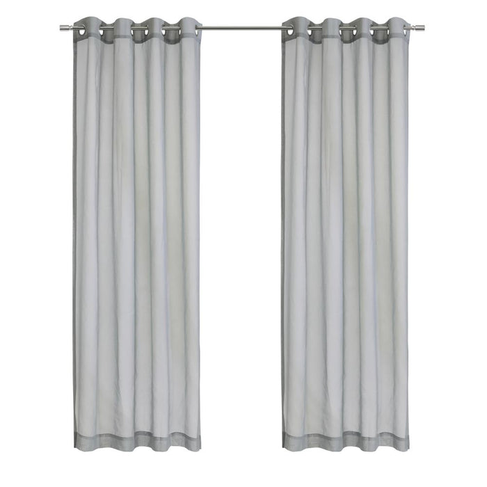 Habitat Luna Light Filtering Grommet Lightweight Solid Dolly Fabric Curtain Panel for Livingroom Grey
