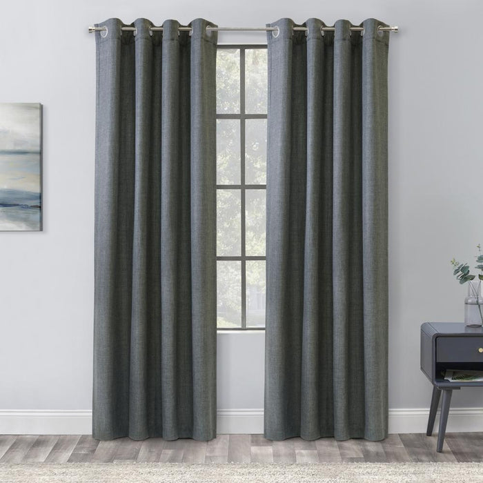 Habitat Sanders Light Filtering Window Treatment Grommet Curtain Panel for Bedroom Livingroom Grey