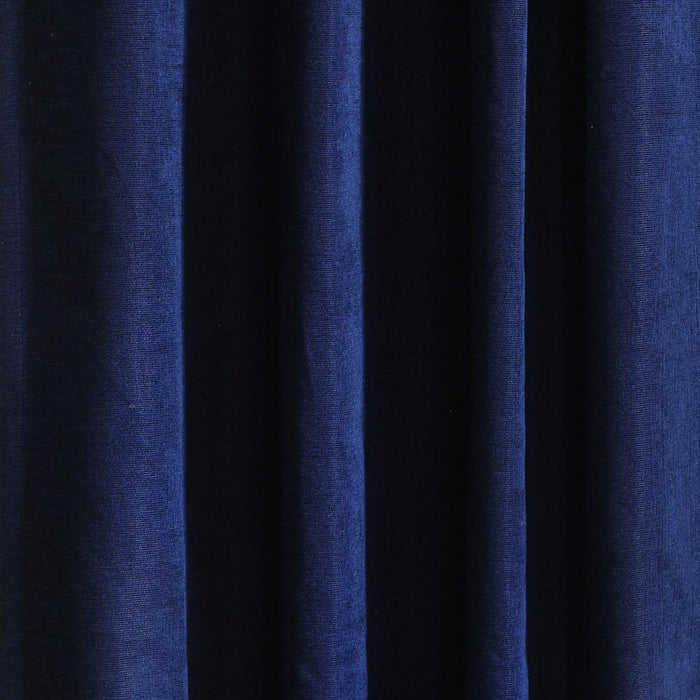 Thermaplus Chenille 100% Blackout Grommet Exclusive Curtains for Livingroom Bedroom Dark Navy