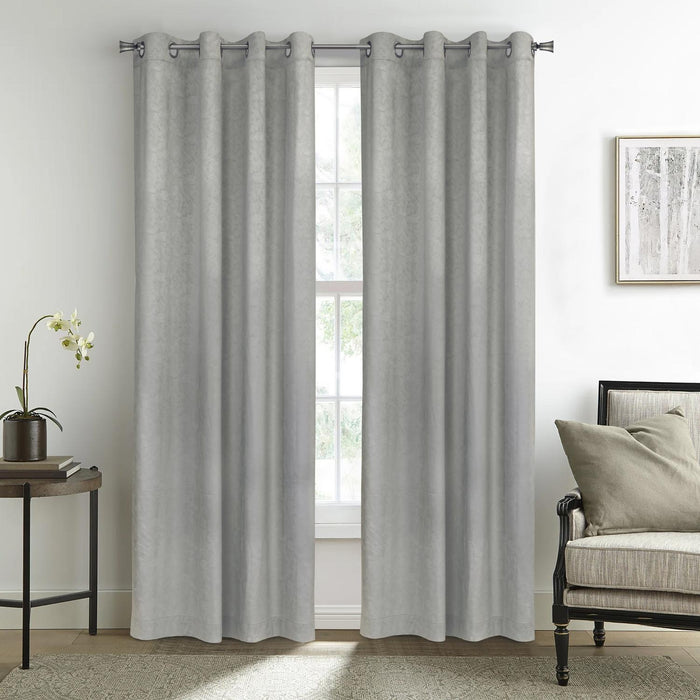 Habitat Bristol Room Darkening UV Protecion Grommet Curtain Panel for Windows Grey