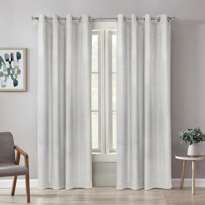 Habitat Bristol Room Darkening UV Protecion Grommet Curtain Panel for Windows White