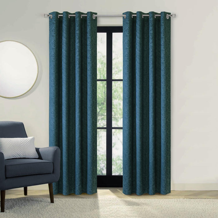 Habitat Bristol Room Darkening UV Protecion Grommet Curtain Panel for Windows Navy