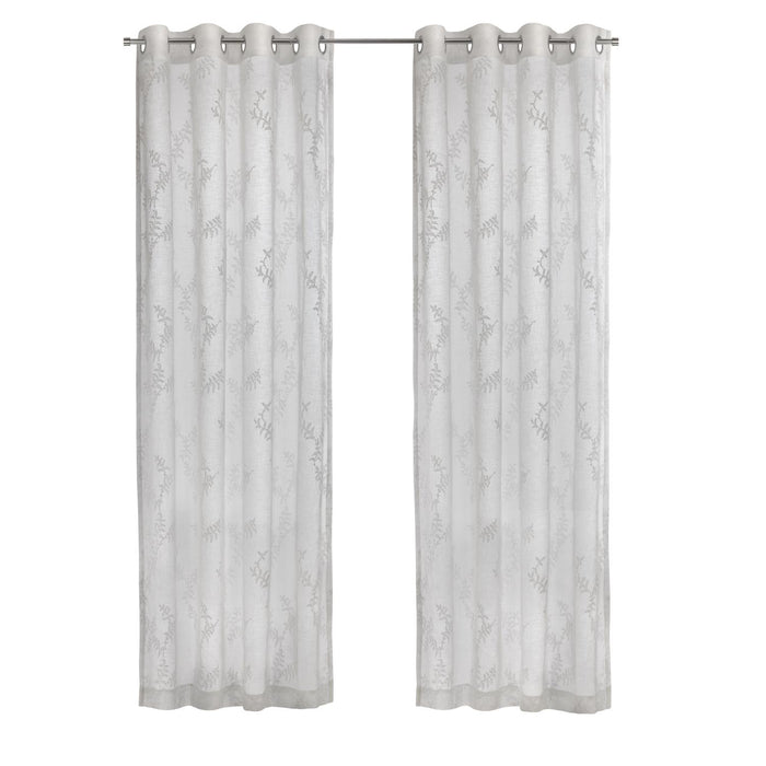 Habitat Anita Sheer Energy Efficient Grommet Curtain Panel for Windows Off White