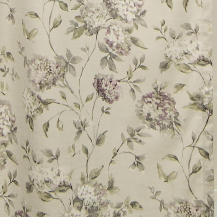 Ellis Curtain Abigail Classic Floral Design Button Holes Shower Curtain 72" x 72" Lilac