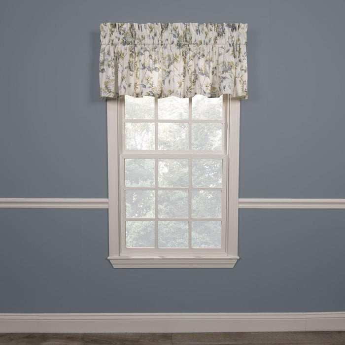 Ellis Curtain Abigail High Quality Water Proof Room Darkening Blackout Tailored Window Valance - 80x15", Porcelain