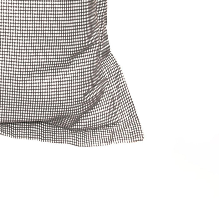 Ellis Curtain Logan Check High Quality Fabric Perfect Decorative Reversable Toile Print Toss Pillow - 17x17", Gray