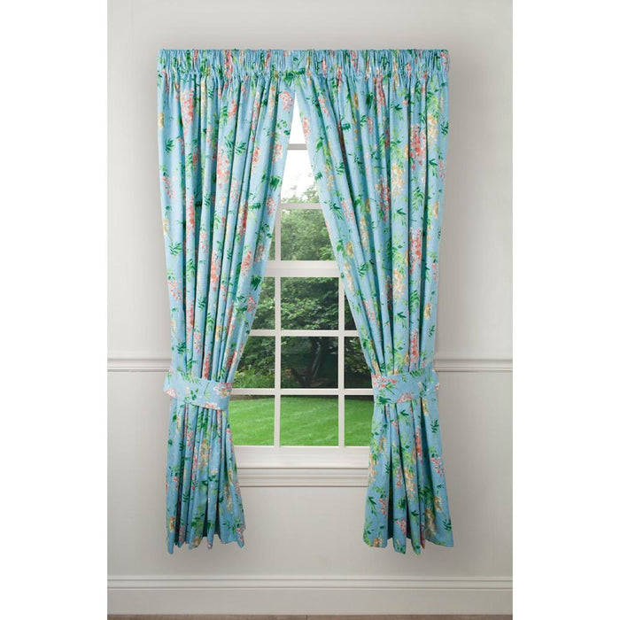 Ellis Curtain Wisteria Lined Light Blocking Window Curtain Tailored Panel - 50x63" Turquoise