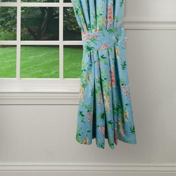 Ellis Curtain Wisteria Lined Light Blocking Window Curtain Tailored Panel - 50x63" Turquoise