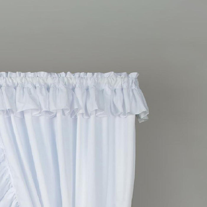 Ellis Curtain 2-Piece Ruffled Priscilla Window Curtain Panel Pair with ties - 80x72"