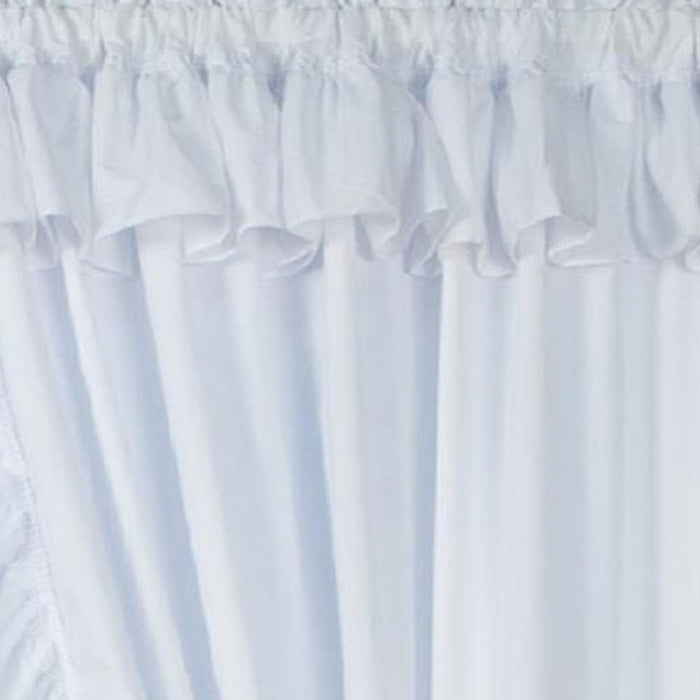 Ellis Curtain 2-Piece Ruffled Priscilla Window Curtain Panel Pair with ties - 80x72"