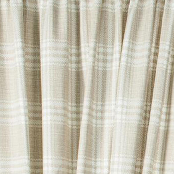 Ellis Curtain Bartlett Unlined 2-Piece Window Curtain Tailored Panels Pair with Ties - 90x84 Natural