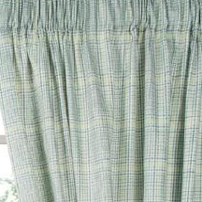 Ellis Curtain Harrington 2-Panels Cool Adjustable Window Tailored Panel Pair With Ties - 90x84" Lagoon
