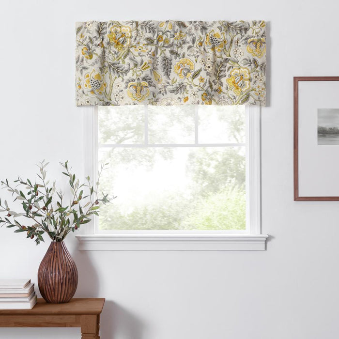 Ellis Curtain Regency Straight 3" Rod Pocket Valances for Windows 50" x 15" Grey