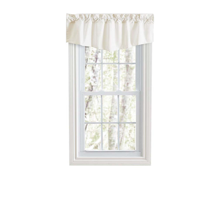 Ellis Classic Tailored Design in a Perma Press Fabric 3" Rod Pocket Lined Tapered Valance 42"x18" Natural