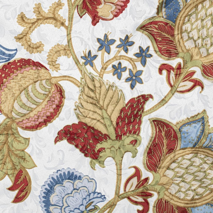 Ellis Cambridge Lined Jacquard Pinch Pleat Jacobean Floral Print Multicolor Drapery 2-Piece Curtain Panels, 96W x 84L
