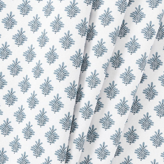 Ellis Curtain Manchester 3" Rod Pocket 100% Cotton Machine Wash and Dry Scallop Valance Lined 50" x 16" Blue