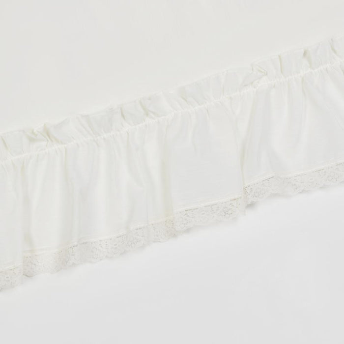 Ellis Curtain Madelyn Ruffled Victorian 1.5" Rod Pocket Valances for Windows 60" x 16" Natural