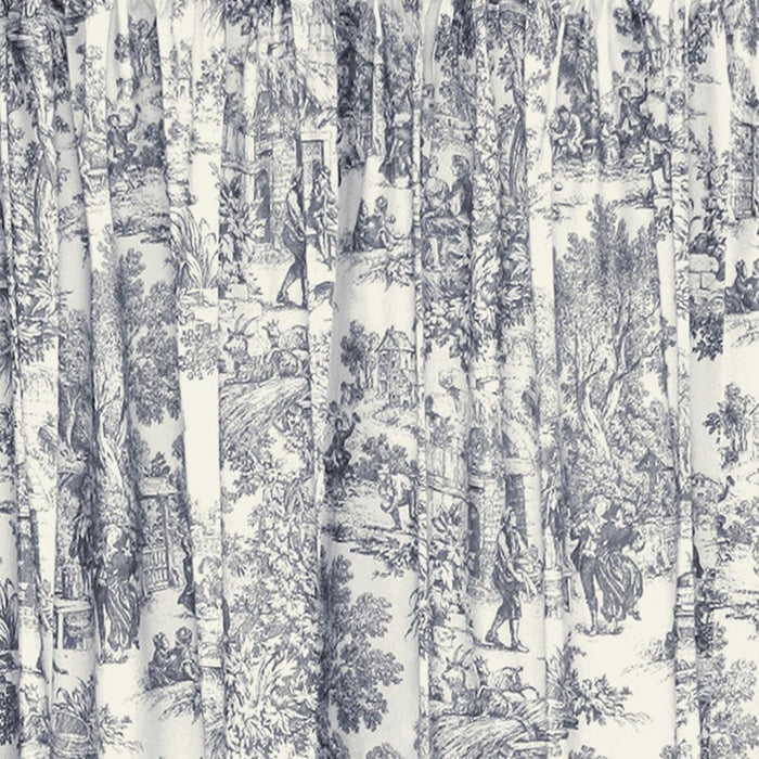 Ellis Curtain Victoria Park Toile Room Darkening Rod Pocket Window Curtain Panel with Ties