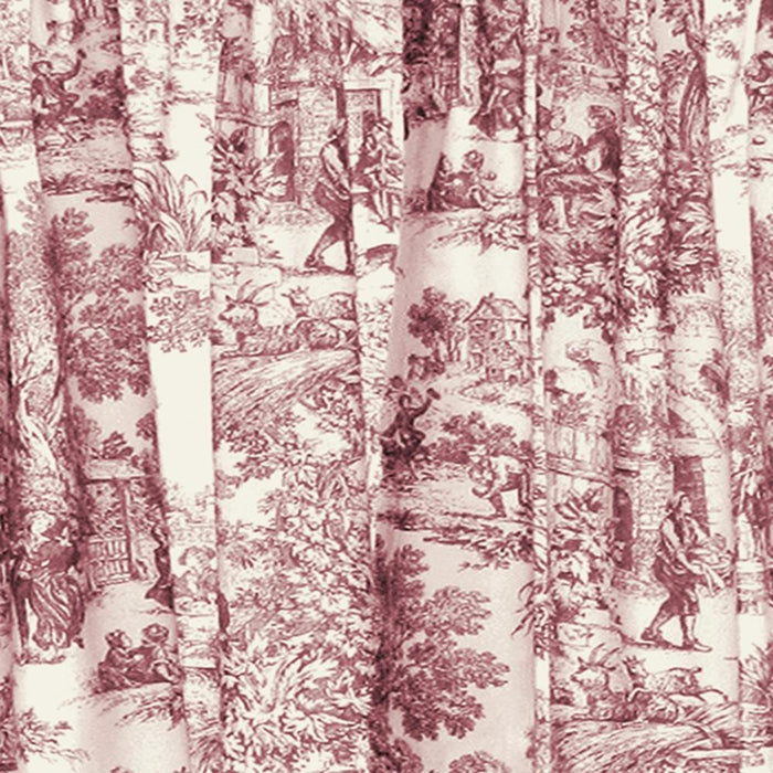 Ellis Curtain Victoria Park Toile Room Darkening Rod Pocket Window Curtain Panel with Ties