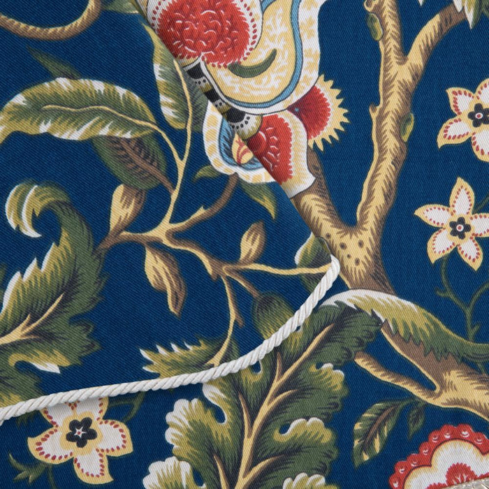 Ellis Curtain Regency Scallop Shaped 3" Rod Pocket Valances for Windows 50" x 15" Navy