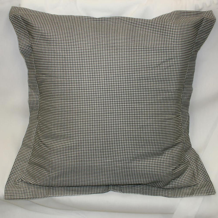 Ellis Curtain Logan Check High Quality Fabric Perfect Decorative Reversable Toile Print Toss Pillow - 17x17", Black