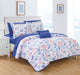 Chic Home Moselle 4 Piece Reversible Quilt Coverlet Set "Sea, Sand, Surf" Theme Embossed Quilted Design Bedding Queen - Queen