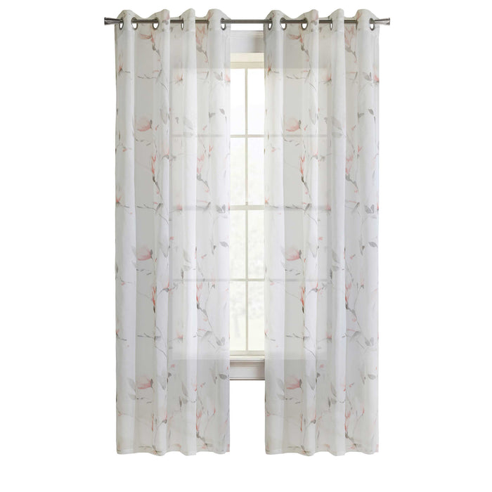 Commonwealth Symphony Grommet Dressing Window Curtain Panel - 52x84", Coral - 52x84