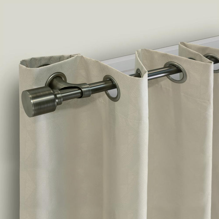 Thermaplus Patented Blackout Exclusive Curtain Rod Cap Finial Extendable Gun Metal