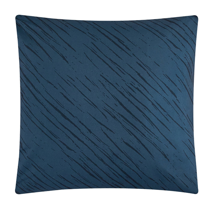 NY&C Home Kinsley 9 Piece Comforter Set Color Block Design Distressed Stripe Print Bed In A Bag Bedding - Sheets Pillowcases Decorative Pillows Shams Included,King , Navy - King