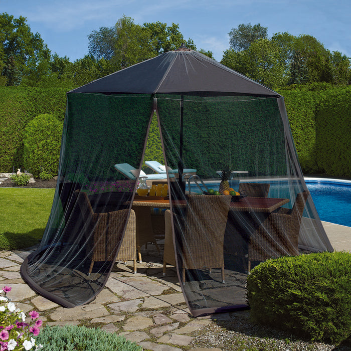 Commonwealth Outdoor Decor Scram Outdoor Umbrella Mosquito Resistant Canopy - 132x84"