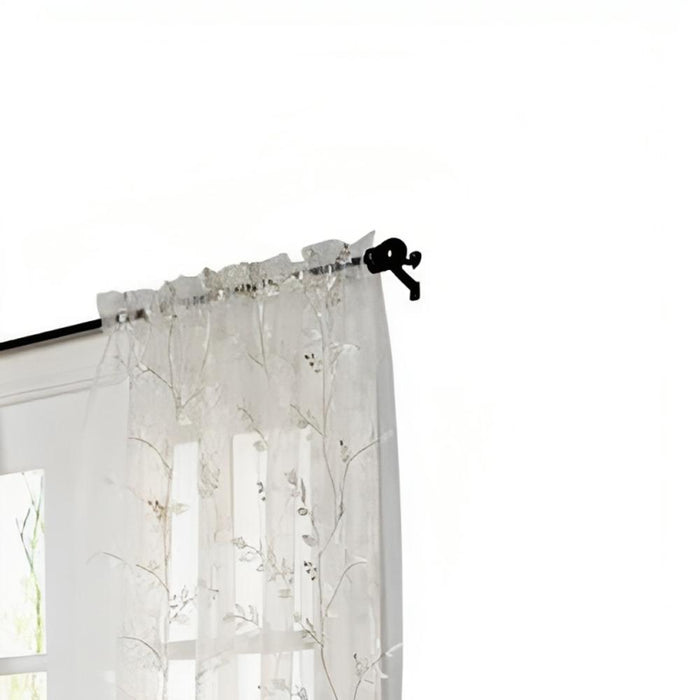 Commonwealth Habitat Venice An Embroidered Sheer Tailored Window Panel - 54x95" - White - 54x95"