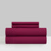 Chic Home Harley Sheet Set Solid Color With Pleated Details - Includes 1 Flat, 1 Fitted Sheet, and 2 Pillowcases - 4 Piece - Queen 90x102", Wine - Wine