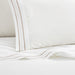 Chic Home Freya Organic Cotton Sheet Set Solid White With Dual Stripe Embroidery Zipper Stitching Details - Includes 1 Flat, 1 Fitted Sheet, and 2 Pillowcases - 4 Piece - Queen 90x102, Beige - Queen