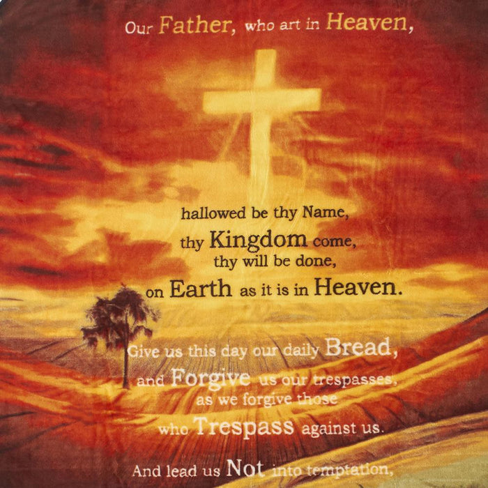 High Pile Oversized 60x80 Luxury Throw, One Size, Lord's Prayer - Lord's Prayer