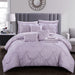 Chic Home Mycroft Pinch Pleated Ruffled Bed In A Bag Soft Microfiber Sheets 10 Pieces Comforter Decorative Pillows & Shams - Twin 66x90, Lavender - Twin