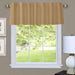 Commonwealth Thermalogic Prescott Insulated Dual Header Valance With 8 Tabs and 3" Rod Pocket - 60x16" - Camel - Camel