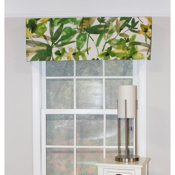 RLF Home Autumn Tailored 100% Cotton with Fully Lined 3" Rod Pocket Valnance for Windows 50" x 14" Beige