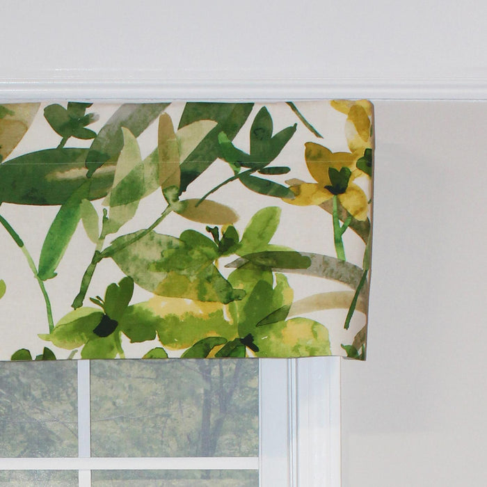 RLF Home Autumn Tailored 100% Cotton with Fully Lined 3" Rod Pocket Valnance for Windows 50" x 14" Beige